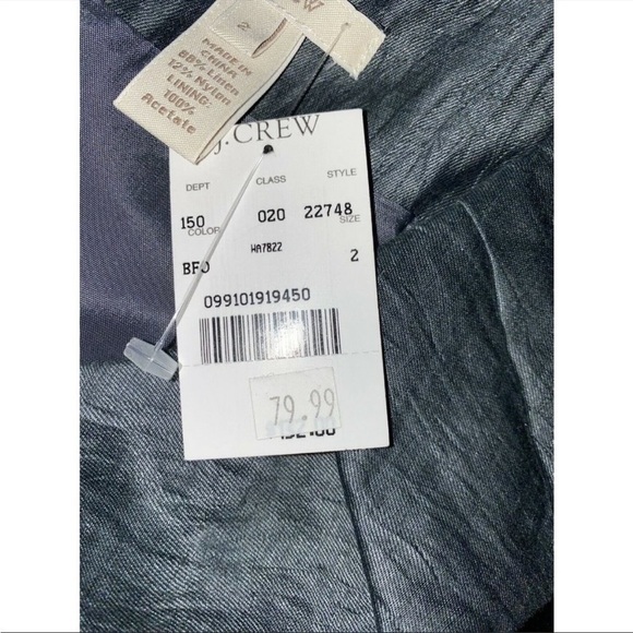 J Crew Rumpled linen Meron Shift Dress - Picture 9 of 9